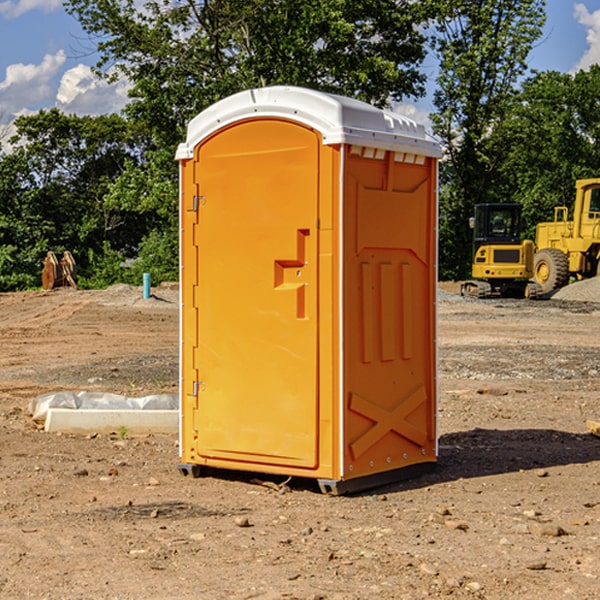 how often are the porta potties cleaned and serviced during a rental period in Caruthers CA